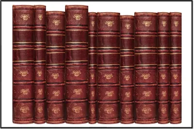 Produktbild von Wallario Wandbild Alte Bücher mit rotem Ledereinband, Größe: 61 x 91,50 cm, Poster mit schwarzem Aluminiumrahmen
