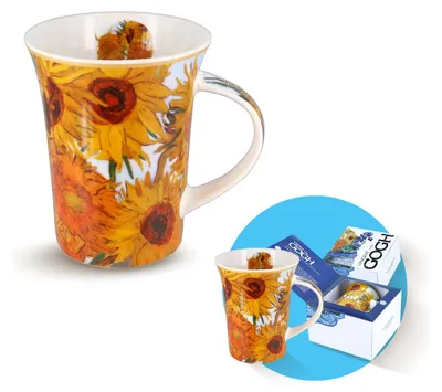 Produktbild von Carmani - Van Gogh Sonnenblumen Tasse - Tassen & Becher - Geschenkideen - Vintage Dekoration - Weiß