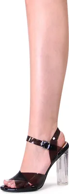 Produktbild von topschuhe24 2760 Damen Riemchen Sandaletten Transparente Pumps, Farbe:Schwarz, Größe:36 EU