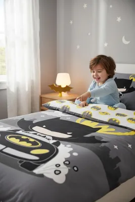 Produktbild von Bettwäsche im Batman-Design – 140 x 200 cm mit passendem Kissenbezug
