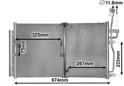 Produktbild von VAN WEZEL 37005425 Kondensator Klimaanlage Klimakondensator für CHEVROLET CAPTIVA (C100, C140) +Trockner