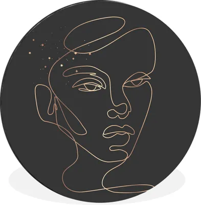 Produktbild von MuchoWow® - Mauerkreis - Wandbilder - Runde Bild - Bild aus Aluminium - Schlafzimmer - Wohnzimmerdekoration - Wand Dekoration