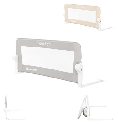 Produktbild von Kikkaboo Bettschutzgitter I am safe 102 cm lang, für Matratzenstärke 12 - 20 cm grau