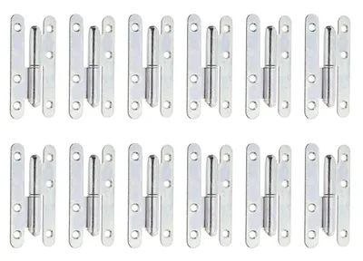 Image de Alberts 865436 Charnière à levier type Paris, gauche ou droite, électro-galvanisé bleu, 95 x 45 mm, set de 12 pièces