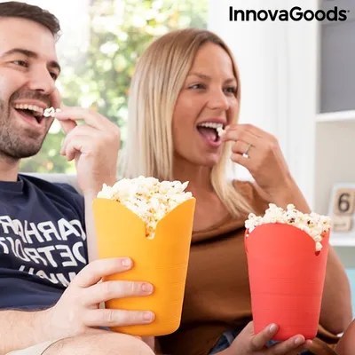 Produktbild von GKA 1 Silikon Popcorn Maker für die Mikrowelle Popcorn Bereiter faltbar Popcornbox Popcorn in 2 Minuten