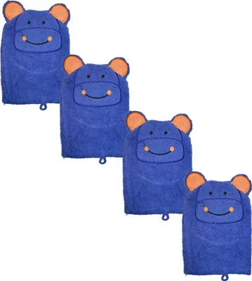Produktbild von Kinder Waschhandschuhe mit tollen Tiermotiven 16x21 cm aus 100% Baumwolle