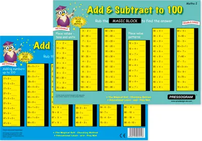 Produktbild von TimeTEX Zaubertafel "Mathematik" Englisch Zahlenraum bis 100