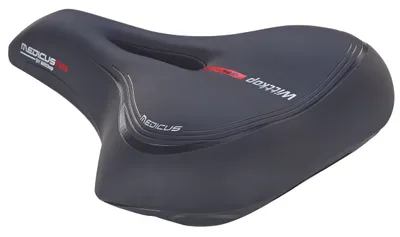 Produktbild von Prophete Gesundheitssattel City "MEDICUS", Ergonomischer Fahrradsattel mit Geleinlage und Elastomerdämpfung, 5 Komfortzonen, Schwarz