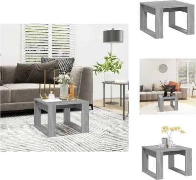 Immagine prodotto di vidaXL Tavolino grigio Sonoma 50x50x35 cm in materiale ligneo - Tavolini