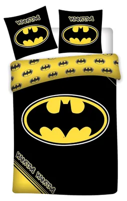 Produktbild von Batman Bettwäsche-Set 100% Baumwolle, Bettbezug 135 x 200 cm Kissenbezug 80 x 80 cm