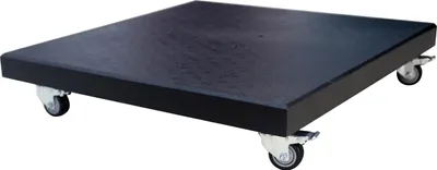 Produktbild von AXI Sonnenschirmständer aus Granit mit Rollen in Schwarz | Ständer für Ampelschirme bis 3 x 3 meter fahrbar | 90 Kilo
