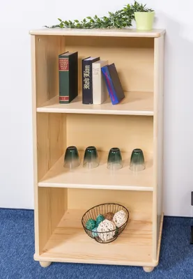 Produktbild von Standregal, 60 cm breit, Kiefer Holz-Massiv, Farbe: Natur