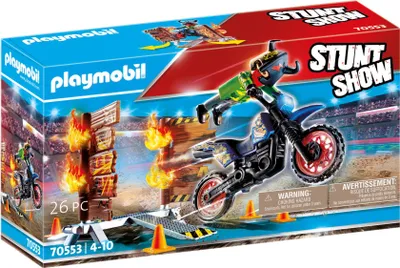 Produktbild von PLAYMOBIL Stuntshow 70553 Stuntshow Motorrad mit Feuerwand