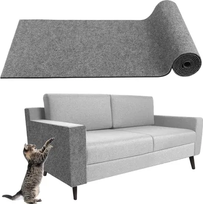 Produktbild von Selbstklebende Krabmatte für Katzen - 200 cm x 40 cm - DIY Krabmatte für Katzen - Kratzbäume und Möbel Schutz