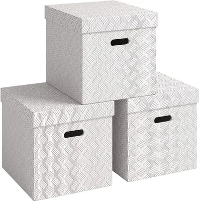Produktbild von Leitz VON 61430001, Aufbewahrungsbox, Weiß, Rechteckig, Karton, Muster, Drinnen