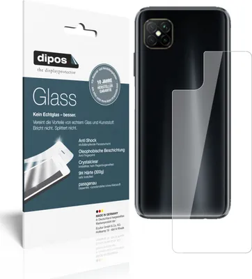 Produktbild von 1x Schutzfolie für Oppo A92s Rückseite - Anti-Shock 9H Folie dipos Glass Kunststoffglas