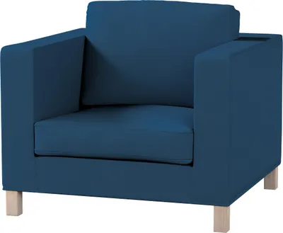 Produktbild von Dekoria Bezug für Karlanda Sessel, kurz, marinenblau , Bezug für Karlanda Sessel