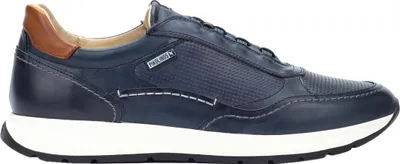 Produktbild von Pikolinos Herren Sneaker Leder Slipper Kontrastsohle lose Einlagen Getafe M2B-6284C1, Größe:46 EU, Farbe:Blau