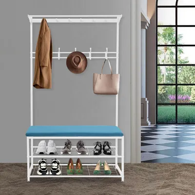 Productafbeelding van Compacte Garderobe met Schoenenrek en 11 Haken