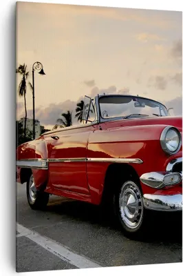 Produktbild von Bild auf Leinwand - Leinwandbild - Einteilig - Auto Kuba Himmel - 70x100cm - Wand Bild - Wanddeko - Wandbilder - Leinwanddruck - Wanddekoration - Leinwand bilder - Wandbild - PA70x100-0186