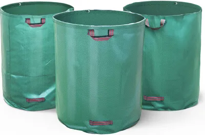 Produktbild von VOUNOT® 500 Liter Gartensack Gartenabfallsack mit Griffen, Laubsack für Grünabfall, 3er Set