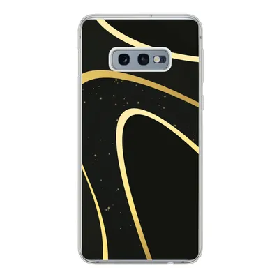 Produktbild von MuchoWow® Handyhülle Schutzhülle Hülle für Samsung Galaxy S10e Goldene Wellen auf schwarzem Hintergrund Silikon Softcase Handy Hülle - Handy