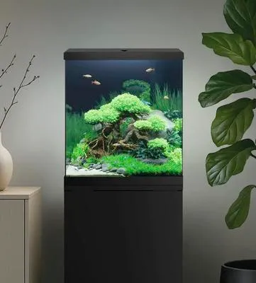 Produktbild von Aquariumkombination JUWEL Vio Cube 54 inkl. LED Beleuchtung, Heizer, Filter und Unterschrank SBX Vio Cube 54, schwarz