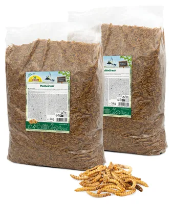 Mehlwürmer für Vögel, 10 kg, natürliche Proteinquelle