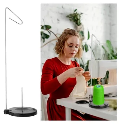 Produktbild von Fadenhalterständer | Nähgarn- und Stickgarnhalter mit abnehmbarem Sockel für verschiedene Nähmaschinen