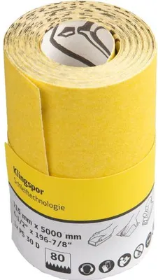 Produktbild von Klingspor PS 30 D Schleifrolle, 115 x 5000 mm, Korn 80 – Schleifpapier 280589