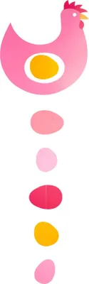 Produktbild von Flensted Mobiles - Henne, pink und gelb