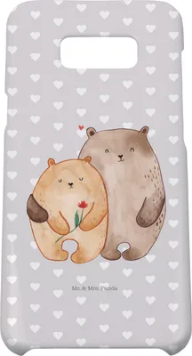 Produktbild von Mr. & Mrs. Panda Samsung Galaxy S8 plus Handyhülle  Bären Liebe - Grau Pastell - Geschenk, Freundin, Handy, Case, Umarmen, Hochzeitstag, Cover, Kuscheln, Verknallt, Hülle