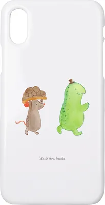 Produktbild von Mr. & Mrs. Panda Iphone 10 Handyhülle Schildkröte Maus - Weiß - Geschenk, Handy, X, Cover, Freunde, Beste Freundinnen, Hülle