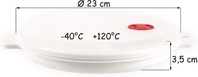 Produktbild von Mikrowellenteller mit Deckel, 23 cm