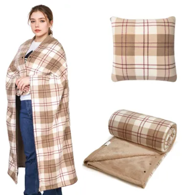 Immagine prodotto di Coperta e cuscino 2-in-1 - Marrone