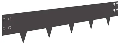Produktbild von vidaXL Raseneinfassung 30 pcs 100 x 20 cm Stahl Schwarz