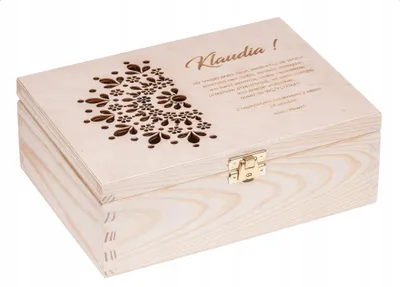 Produktbild von Bartu Holz-Aufbewahrungsbox 22x16 mit Gravur für Geschenke