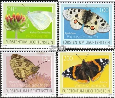 Produktbild von Briefmarken Liechtenstein 2009 Mi 1528-1531 (kompl.Ausg.) postfrisch Schmetterlinge