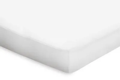 Produktbild von Eleganzzz Topper-Spannbetttuch Perkal – Weiß  – 180x200  – speziell für Matratzentopper