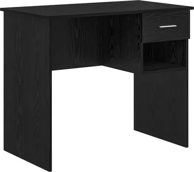 Obrázek produktu pro vidaXL Psací stůl, černý, vzhled dubu, 90 x 49 x 75 cm, dřevotřísková deska