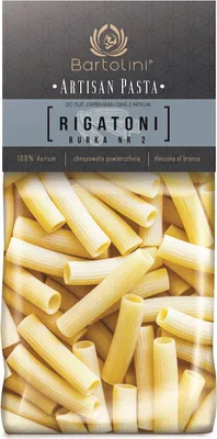 Zdjęcie produktu dla MAKARON (SEMOLINOWY) RIGATONI RURKA 400 g - BARTOLINI (ARTISAN PASTA)