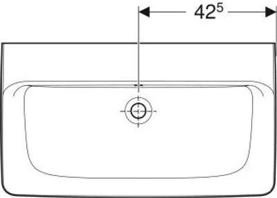 Zdjęcie produktu dla Geberit Renova Plan umywalka 85x48cm, bez otworu na baterię, z przelewem, biała
