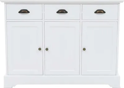 Obrázek produktu pro vidaXL Příborník se 3 dveřmi z MDF a borovicového dřeva 105x35x77,5 cm