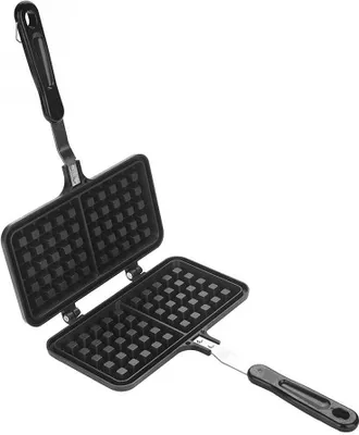 Image de Grande poêle à gaufre antiadhésive pour le petit déjeuner gaufre belge-sandwich-toaster, à utiliser sur la cuisinière