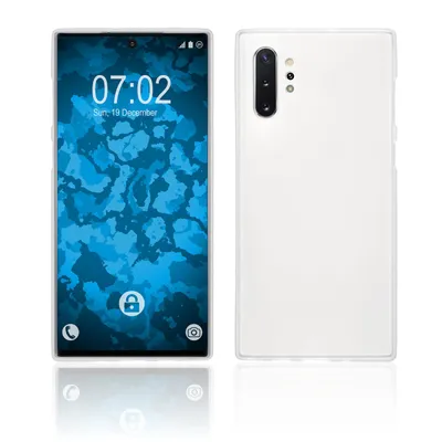 Produktbild von PhoneNatic Case kompatibel mit Samsung Galaxy Note 10+ - weiß Silikon Hülle matt Cover