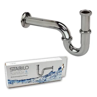 Produktbild von Bad Waschbecken Siphon 1 1/4 Zoll x 32 mm Röhrensiphon verchromt