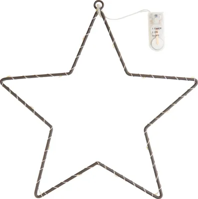Produktbild von Metallring-Stern "Star" mit LED-Licht Ø 30 cm
