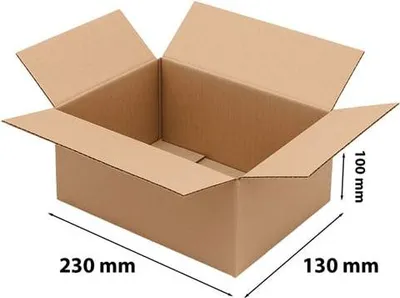 Image de Carton pliable Boîte en carton Carton 230 x 130 x 100 mm