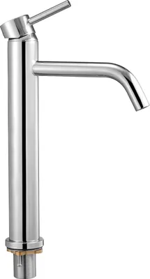 Immagine prodotto di SucceBuy rubinetto monocomando da cucina con finitura cromata, rubinetto argentato per lavello, rubinetto per acqua con scarico a pulsante, ideale per bagno, camper o bar, design ad arco alto