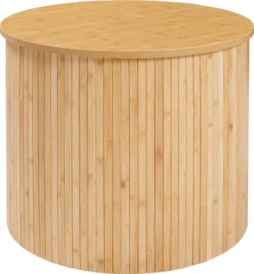 Produktbild von Couchtisch 'Ledepid' 48 x Ø60 cm rund Bambus + MDF Natur